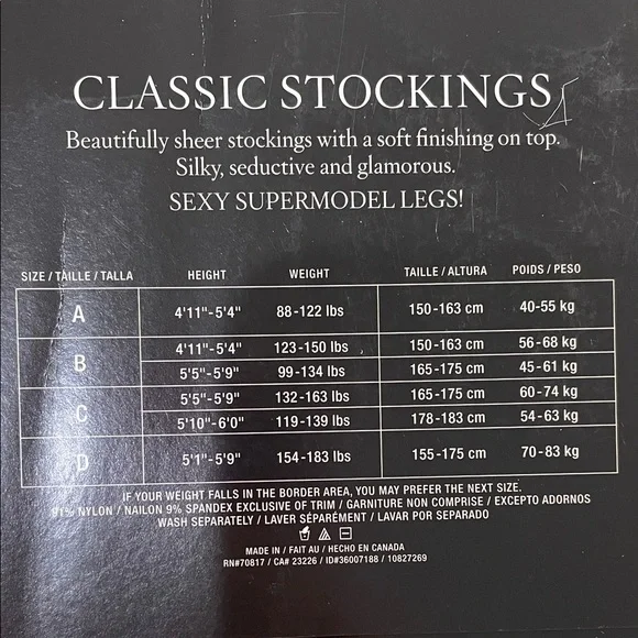 Victoria's Secret Black Classic Thigh-Highs Stockings - Picture 3 of 3